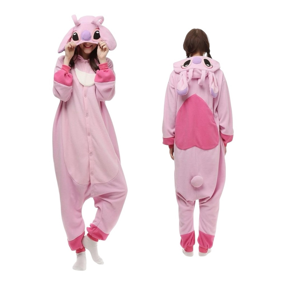 Adult Unisex Pink Animal Onesie Pajamas